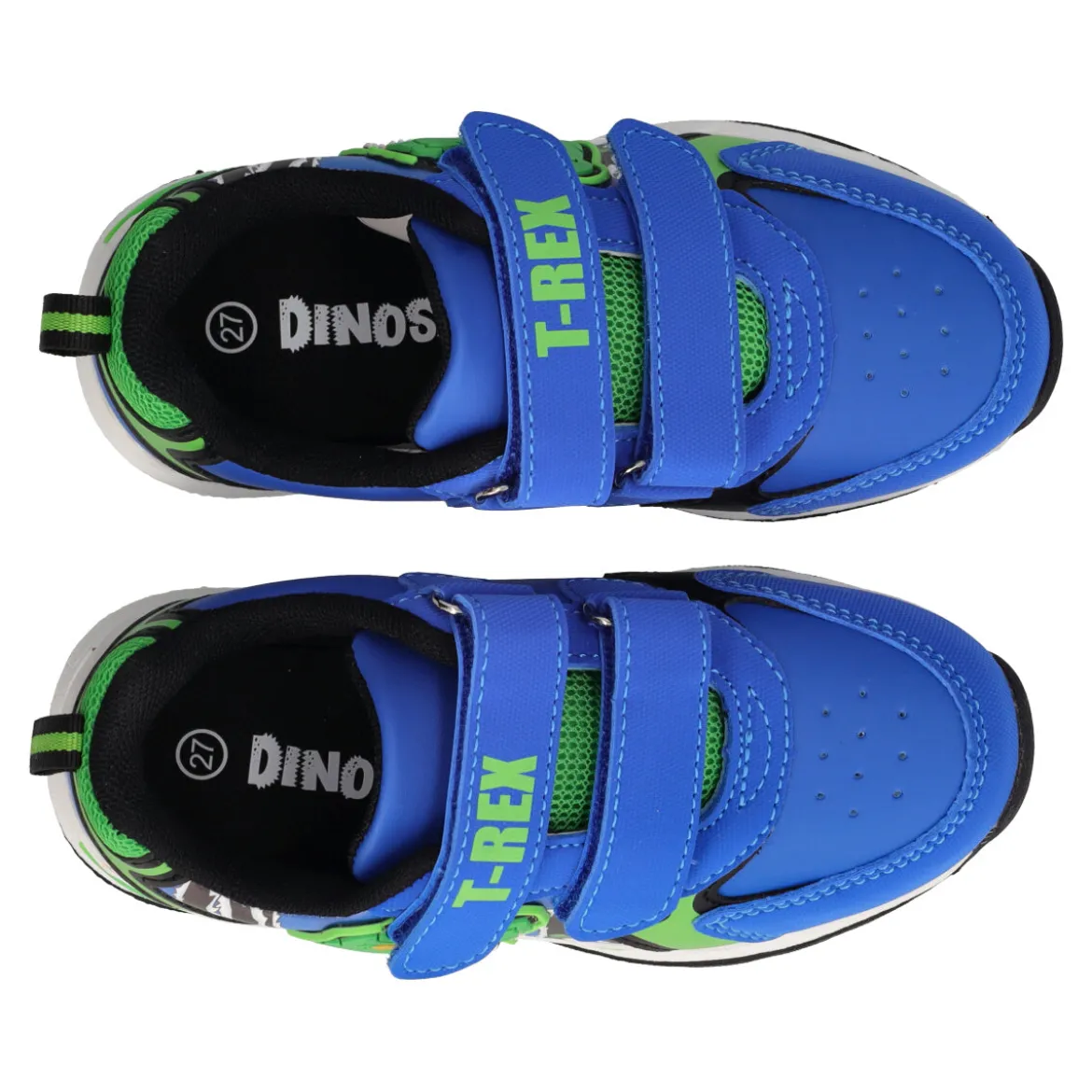 Sneakers Bambino Blu e Verde T-Rex con Luci