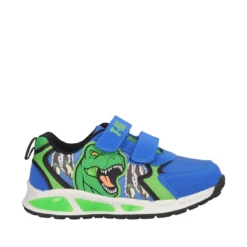 Sneakers Bambino Blu e Verde T-Rex con Luci