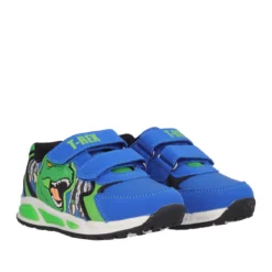 Sneakers Bambino Blu e Verde T-Rex con Luci