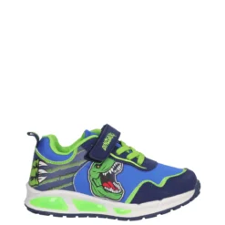 Sneakers Bambino Dinosaur Blu con Luci