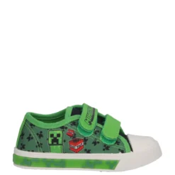 Sneakers Bambino Minecraft Verdi con Luci