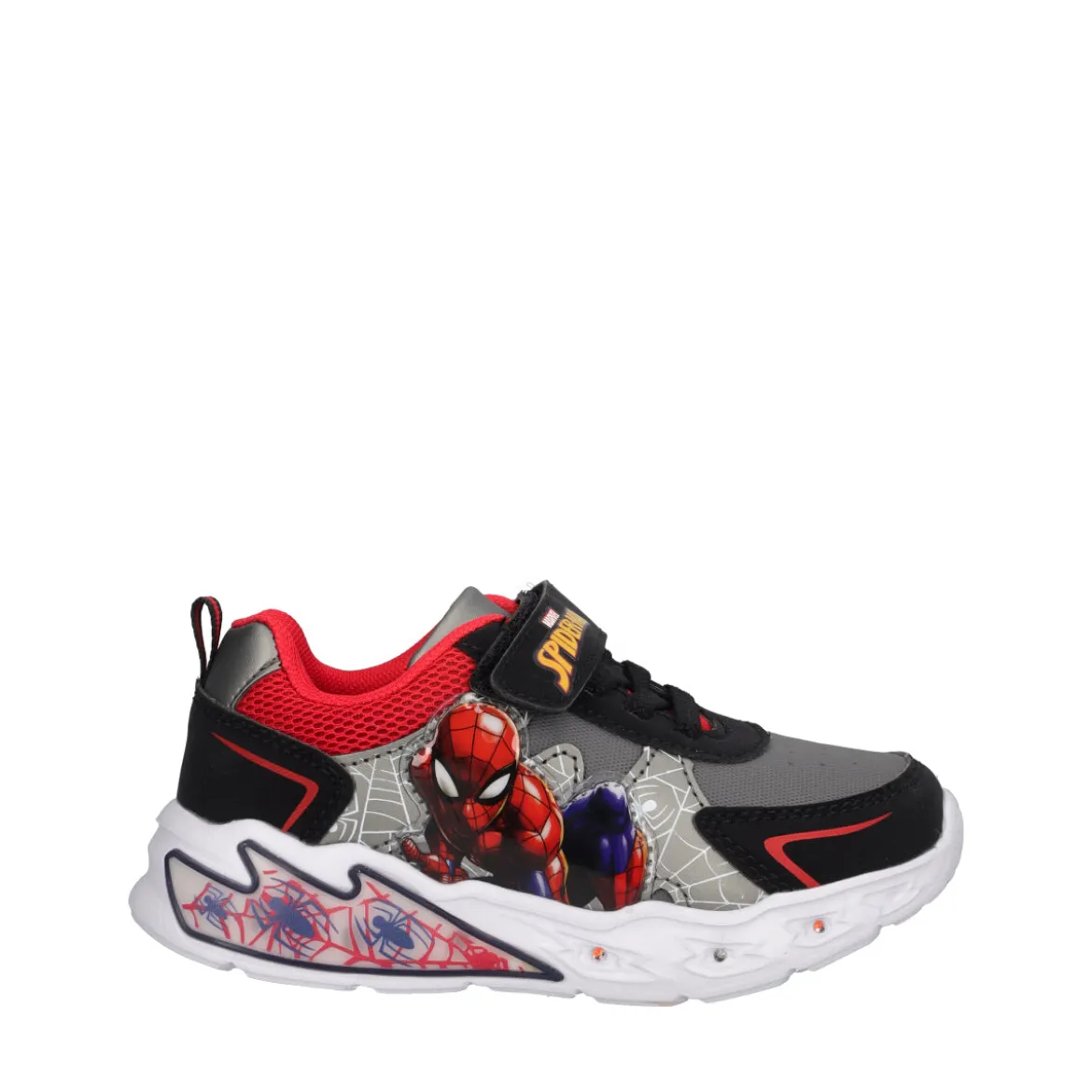 Sneakers Bambino Nere e Rosse Spider-Man con Luci