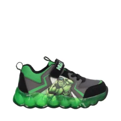 Sneakers Bambino Nere e Verdi con Luci