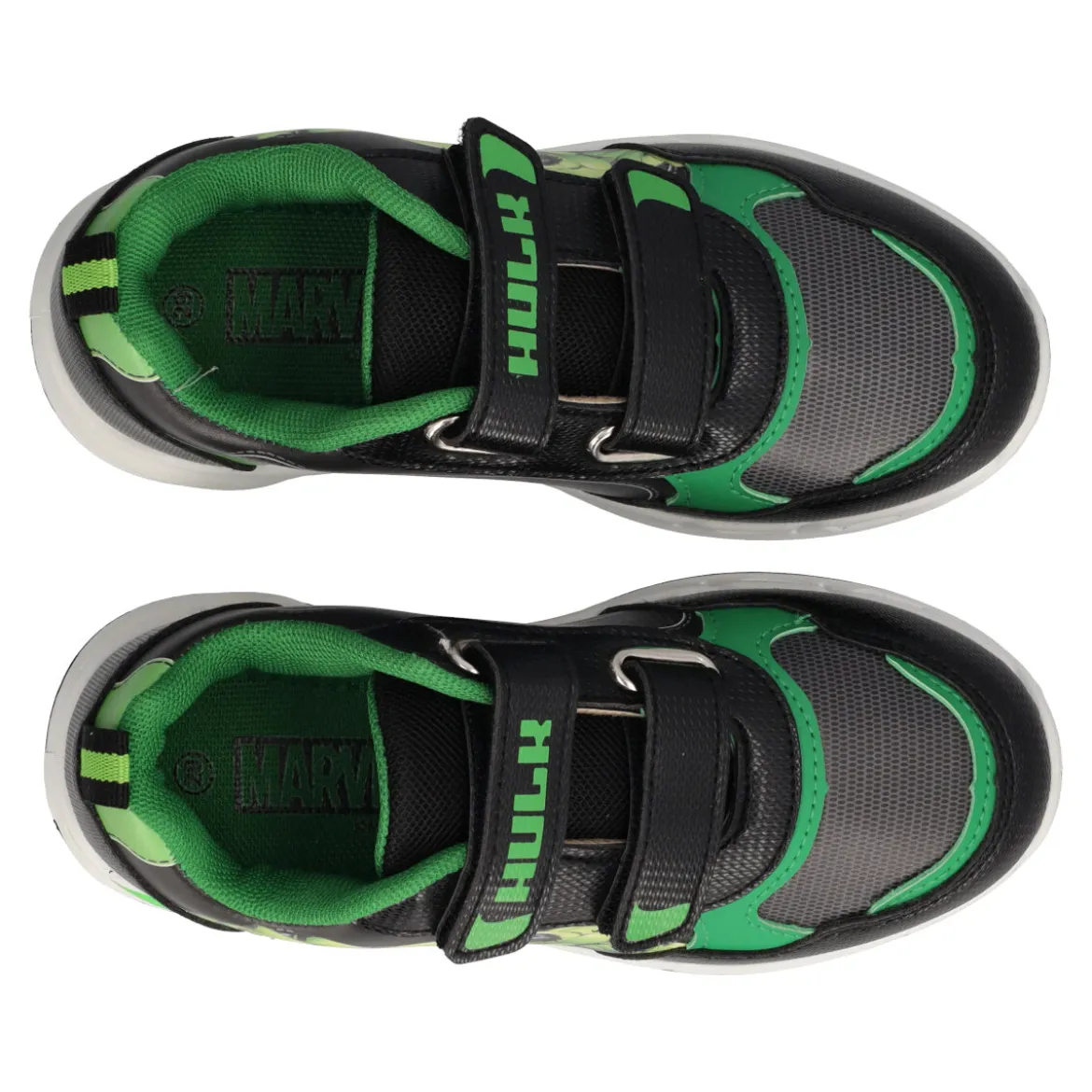 Sneakers Bambino Verdi Hulk con Luci