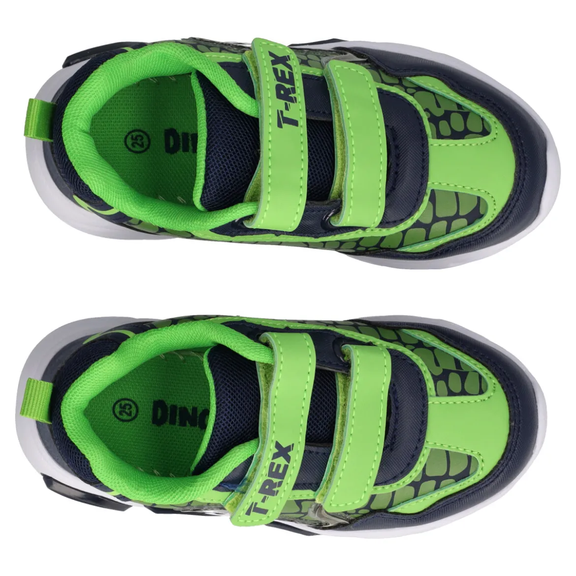 Sneakers Bambino Verdi T-Rex con Luci