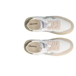 Sneakers Donna Beige, Verdi e Bianche