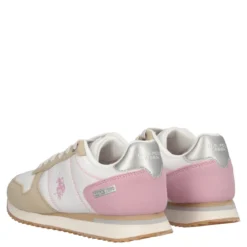 Sneakers Donna Bianche, Rosa e Beige