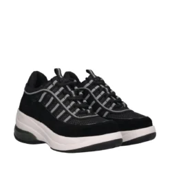 Sneakers Donna Nere con Zeppa 6 cm