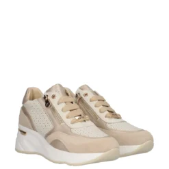 Sneakers Donna Oro e Beige