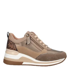 Sneakers Donna Taupe e Bronzo