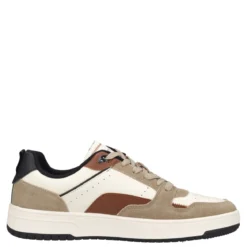 Sneakers Uomo Beige in Pelle