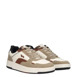 Sneakers Uomo Beige in Pelle