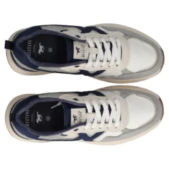 Sneakers Uomo Bianche, Grigie e Blu