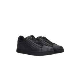Sneakers Uomo Nere in Pelle