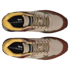 Sneakers Uomo Verde, Marrone, Blu e Gialla in Pelle