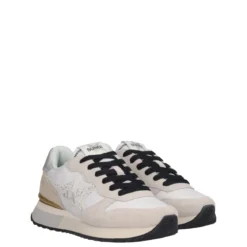 STARGIRL GLITTER LOGO Sneakers Donna Bianche e Beige