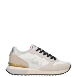 STARGIRL GLITTER LOGO Sneakers Donna Bianche e Beige