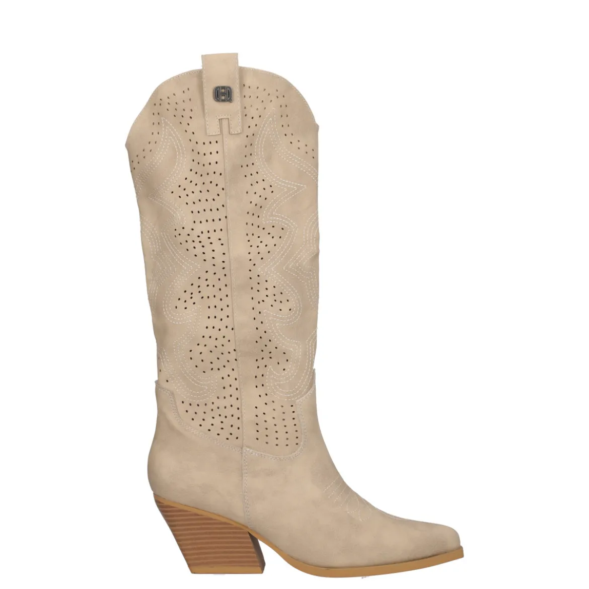 Stivale Donna Beige Texano