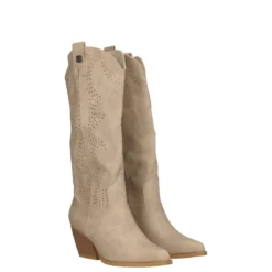 Stivale Donna Beige Texano