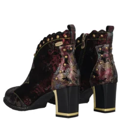 Stivaletti Donna Bordeaux in Pelle