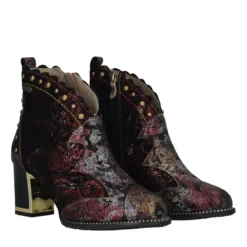 Stivaletti Donna Bordeaux in Pelle
