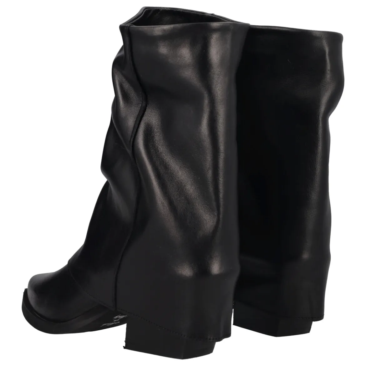 Stivaletti Donna Neri Texani in Pelle