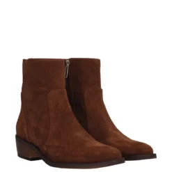 Stivalettii Donna Marroni in Pelle