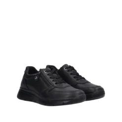 Stringate Comfort Donna Nere in Pelle