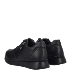 Stringate Comfort Donna Nere in Pelle