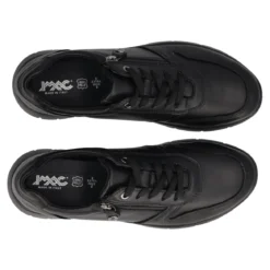 Stringate Comfort Donna Nere in Pelle