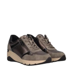 Stringate Donna Marrone e Beige