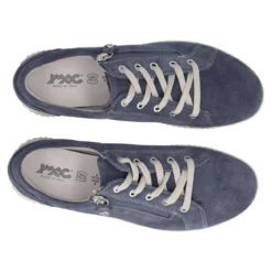 Stringate Jeans Scamosciato