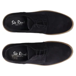 Stringate Uomo Blu in Camoscio