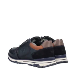 Stringate Uomo Blu in Pelle