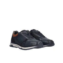 Stringate Uomo Blu in Pelle