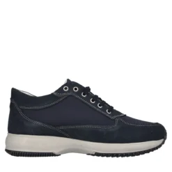 Stringate Uomo Blu in Pelle