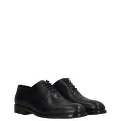 Stringate Uomo Nere in Pelle