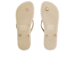 TAN FEM Infradito Donna Beige e Oro
