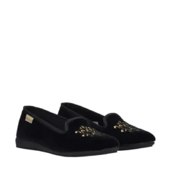 TEXI Pantofola Ballerina Donna Nere e Oro
