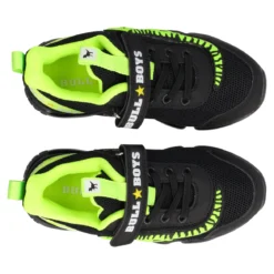 T-REX Sneakers Bambino Nere e Giallo Fluo con Luci