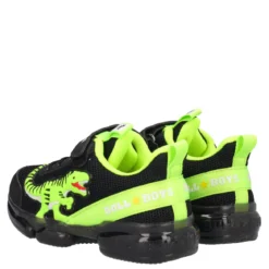 T-REX Sneakers Bambino Nere e Giallo Fluo con Luci