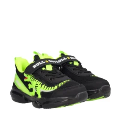 T-REX Sneakers Bambino Nere e Giallo Fluo con Luci