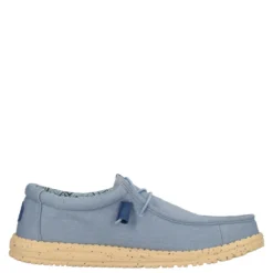 WALLY STRETCH CANVAS Mocassino Slip-on Uomo Azzurro