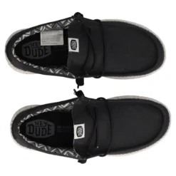 WALLY STRETCH CANVAS Mocassino Slip-on Uomo Nero