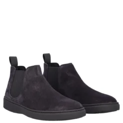 WAXY Stivaletti Uomo Blu in Pelle Scamosciata