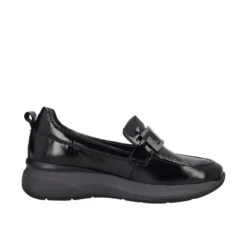 WAY Mocassini Donna Neri Comfort in Pelle