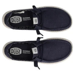 WENDY STRETCH CANVAS Mocassini Slip-on Donna Blu