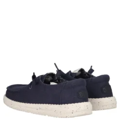 WENDY STRETCH CANVAS Mocassini Slip-on Donna Blu