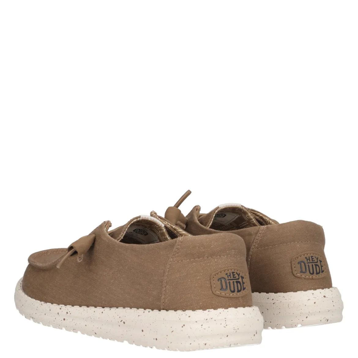 WENDY STRETCH CANVAS Mocassino Slip-on Taupe