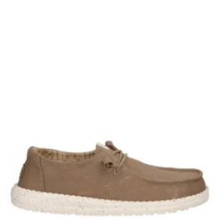 WENDY STRETCH CANVAS Mocassino Slip-on Taupe
